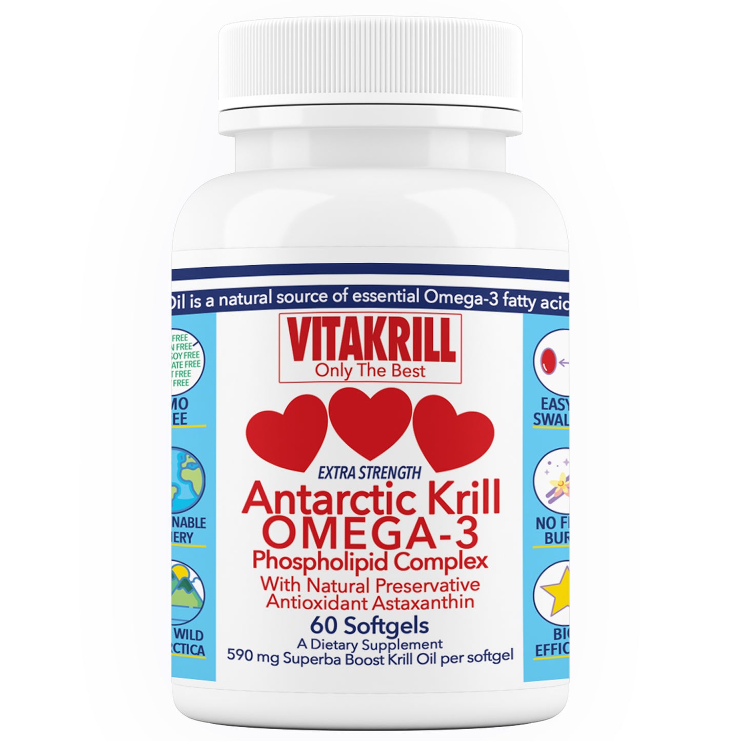 Antarctic Krill Oil Omega 3 -  Vanilla
